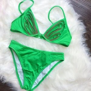La Perla bikini set in lime green, Italian made